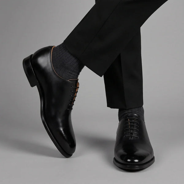 Men's Black Leather Formal Oxford Shoes