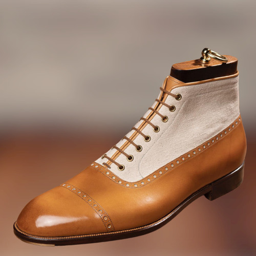 Custom Two-Tone Leather & Suede Luxury Boots  Men & Women