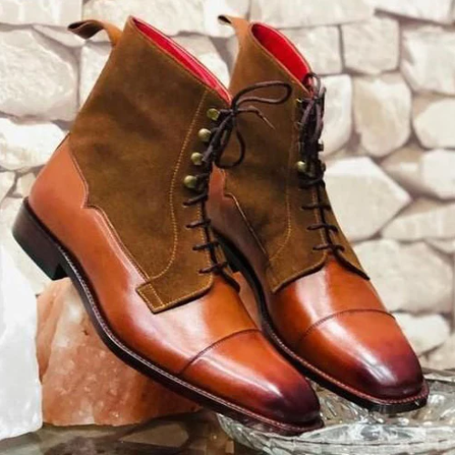 Bespoke Tan & Brown Leather Boots Handcrafted Luxury