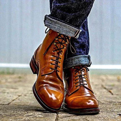 Handcrafted Tan Leather Boots Custom Artisan Footwear