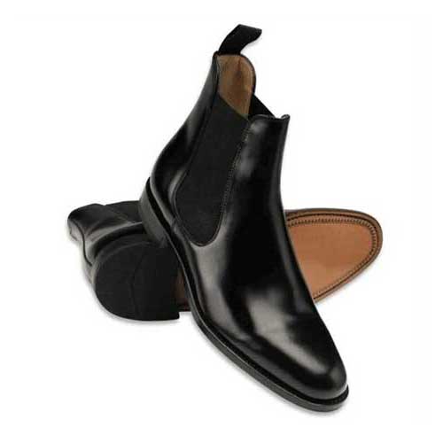 Handmade Black Leather Chelsea Boots Custom Luxury For Men