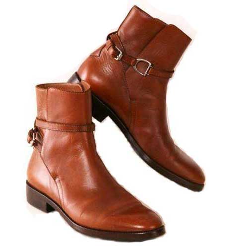 Handmade Brown Leather Jodhpur Boots Tailor-Made Luxury