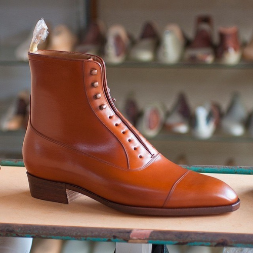 Tan Leather Lace-Up Boots  Handmade Premium Men’s Footwear